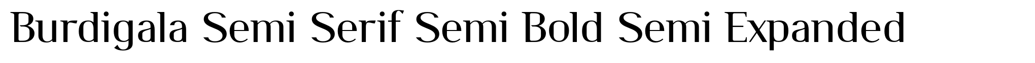 Burdigala Semi Serif Semi Bold Semi Expanded image